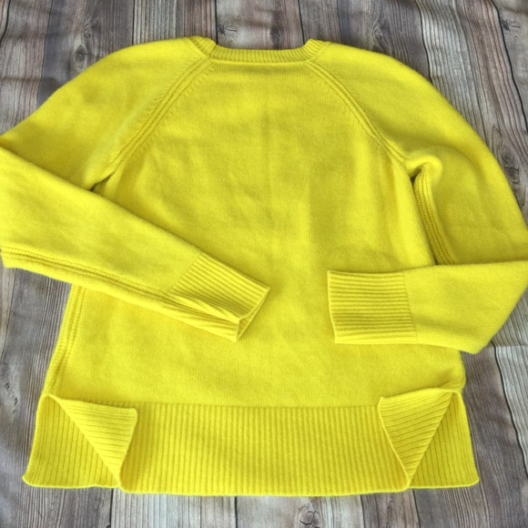 GAP 100% Cashmere Sweater Yellow Gold Lg/Med - Picture 5 of 8